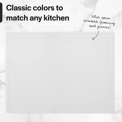 Thirteen Chefs 24 x 18 Inch Dishwasher Safe HDPE Plastic Cutting Board, Black - VMInnovations