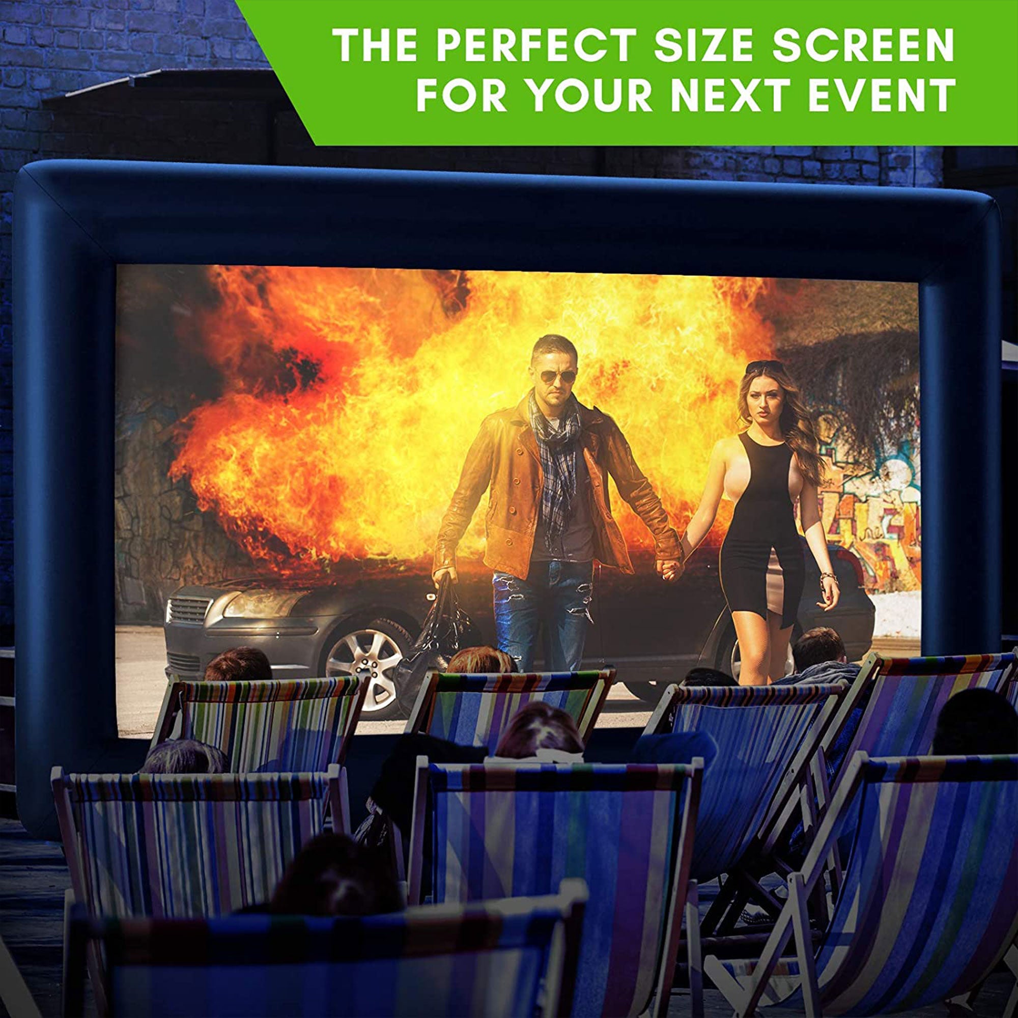 Holiday Styling 19 Foot Giant Movie Theater Inflatable Outdoor Projector Screen - VMInnovations