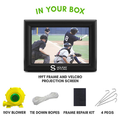 Holiday Styling 19 Foot Giant Movie Theater Inflatable Outdoor Projector Screen - VMInnovations