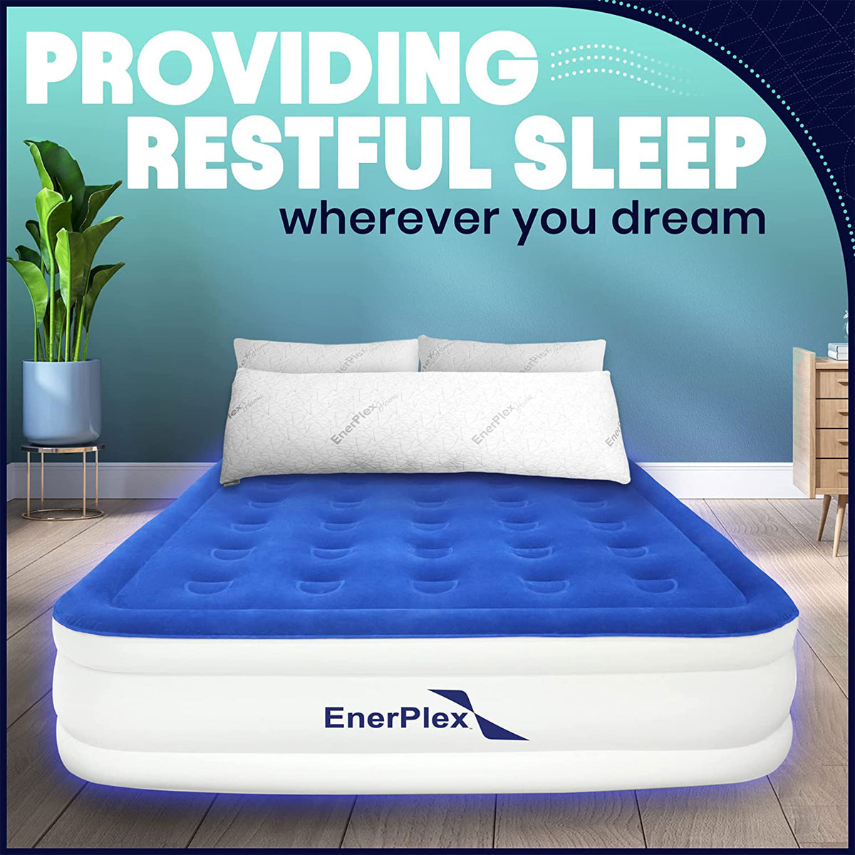 EnerPlex Memory Foam Firm Pillow w/Removable Foam & Washable Cover, King, 2 Pack - VMInnovations