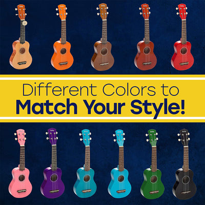 Hola! Music  Soprano Ukulele w/Tote Bag, Strap, & Picks, Purple (Open Box) - VMInnovations