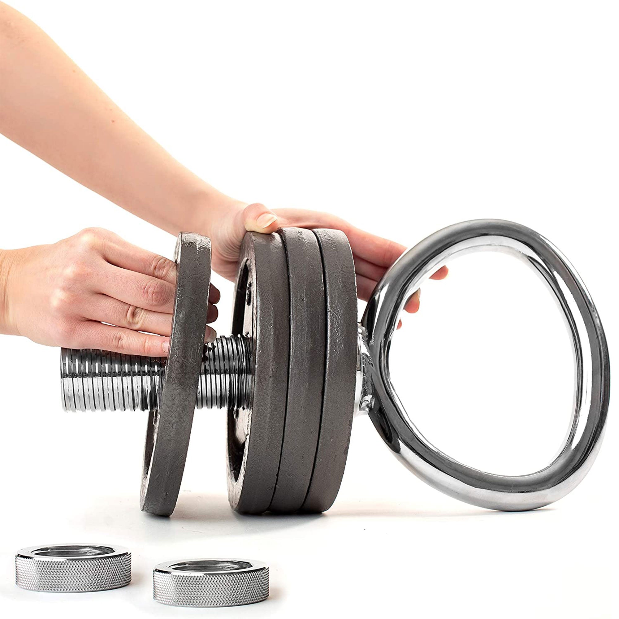 NewMe Fitness Home Strength Training Kettlebell Handle for Weight Plates (Used)