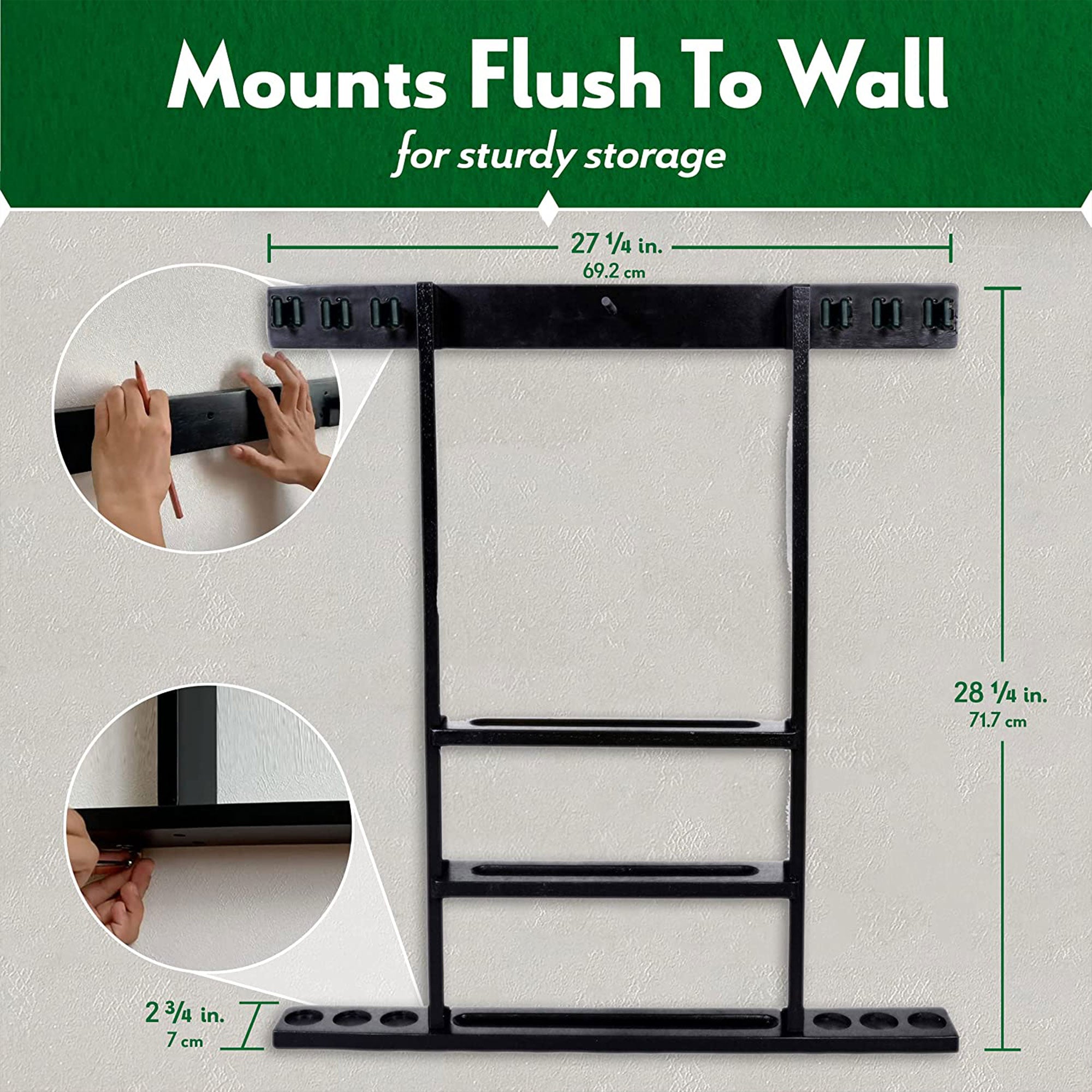 ISZY Billiards Wall Mounted Pool Accessories Billiard Ball and Stick Holder Rack - VMInnovations