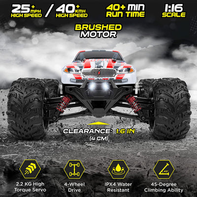 LAEGENDARY Sonic 1:16 Scale RC Remote Control 4x4 Car, Up to 25 MPH, Patriot