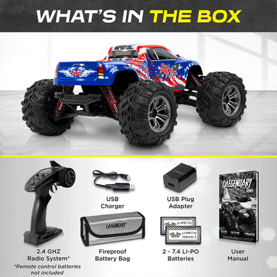 LAEGENDARY Sonic 1:16 Scale RC Remote Control 4x4 Car, Up to 25 MPH, Patriot