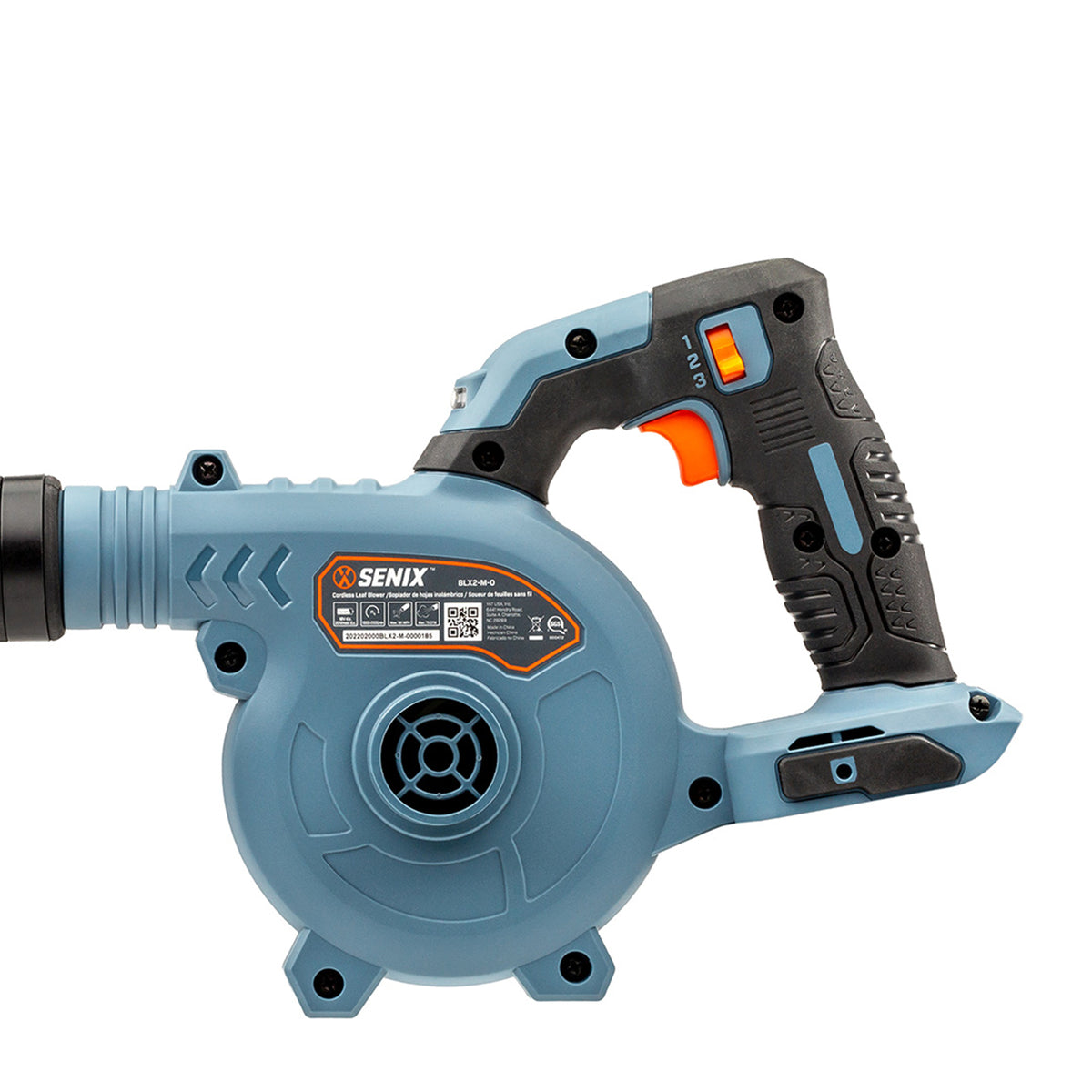 SENIX BLX2-M-0 20V Max Compact Jobsite Multi-Speed Cordless Blower Outdoor Tool