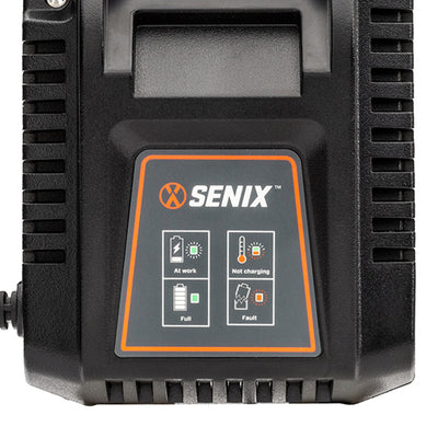 SENIX CHX2 20 Volt Lithium-ion Battery Pack Charger with Light Indicator, Black