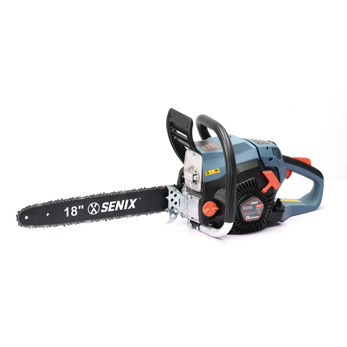 SENIX CS4QL-L1 4QL 18-Inch 49 cc 4-Cycle Gas Powered Chainsaw for Firewood, Blue