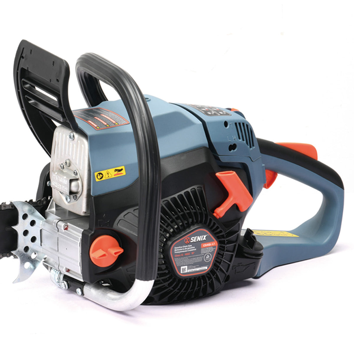 SENIX CS4QL-L1 4QL 18-Inch 49 cc 4-Cycle Gas Powered Chainsaw for Firewood, Blue