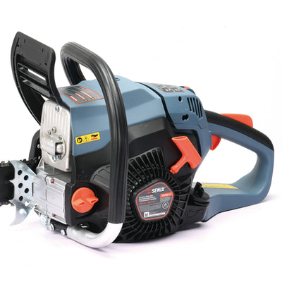 SENIX CS4QL-L1 4QL 18-Inch 49 cc 4-Cycle Gas Powered Chainsaw for Firewood, Blue