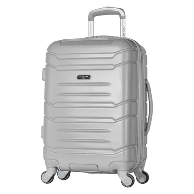 Denmark 21" Expandable Carry On 4 Wheel Luggage, Silver (Used)