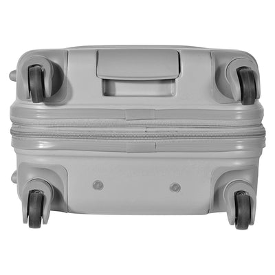 Denmark 21" Expandable Carry On 4 Wheel Luggage, Silver (Used)