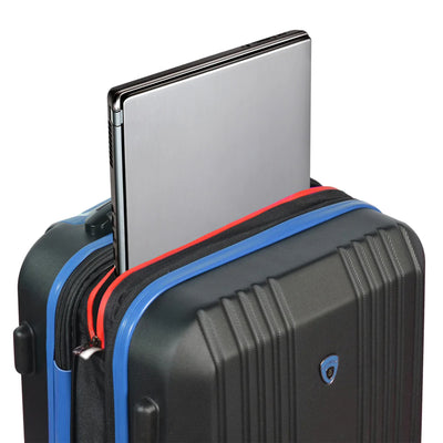 Apache II 21" Expandable Carry On 4 Wheel Spinner Luggage Suitcase, Blue (Used)