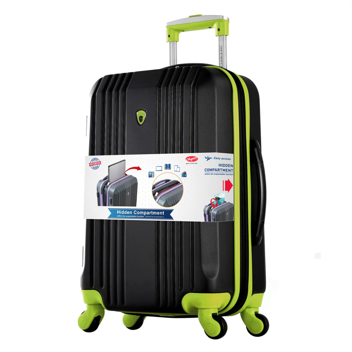 Olympia Apache II 21" Carry On 4 Wheel Spinner Luggage Suitcase, Lime (Open Box)