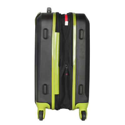 Olympia Apache II 21" Expandable Carry On 4 Wheel Spinner Luggage Suitcase, Lime - VMInnovations