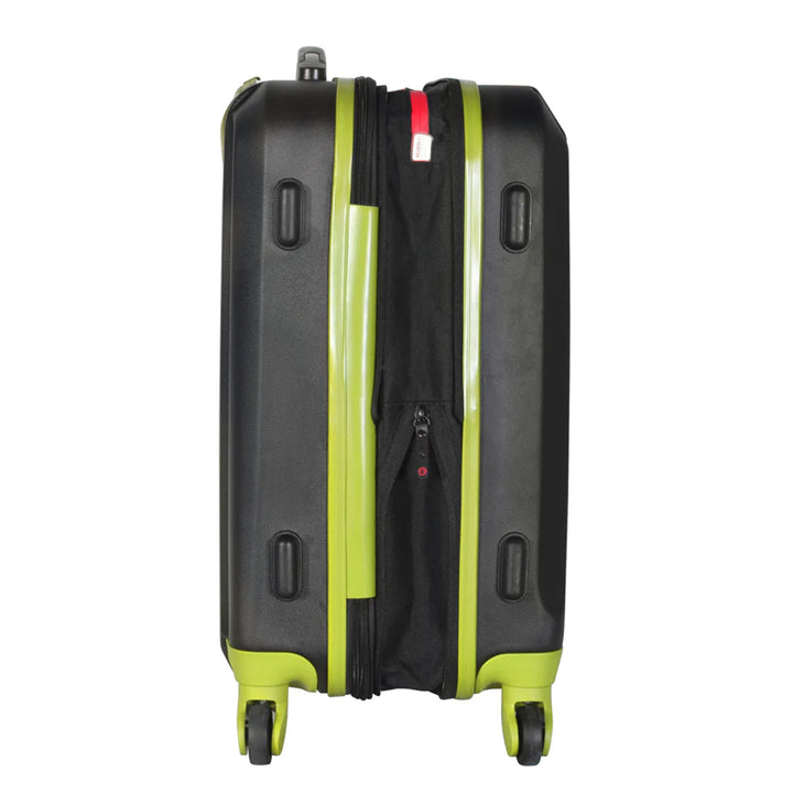 Olympia Apache II 21" Expandable Carry On 4 Wheel Spinner Luggage Suitcase, Lime