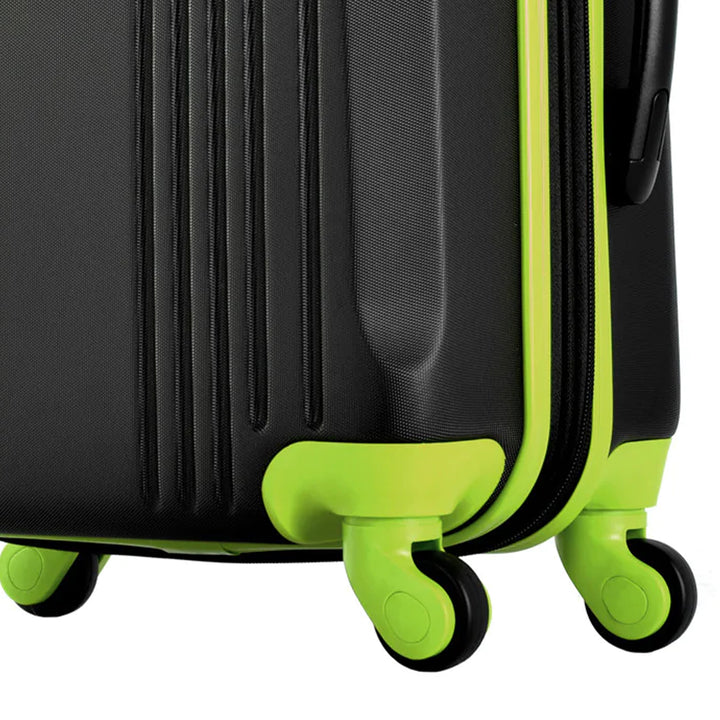 Olympia Apache II 21" Expandable Carry On 4 Wheel Spinner Luggage Suitcase, Lime