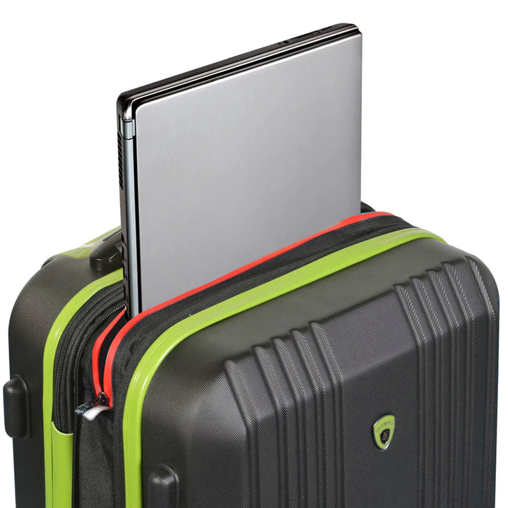 Olympia Apache II 21" Expandable Carry On 4 Wheel Spinner Luggage Suitcase, Lime