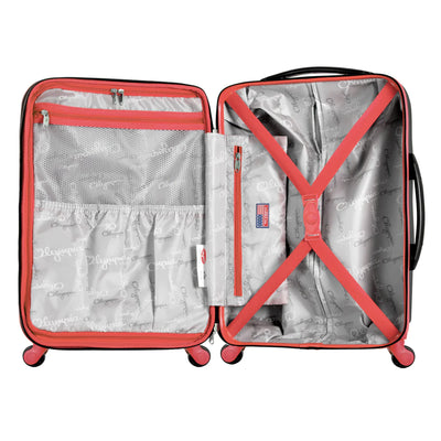 Olympia Apache II Hardcase 4 Wheel Spinner Suitcase 3 Piece Luggage Set, Red - VMInnovations