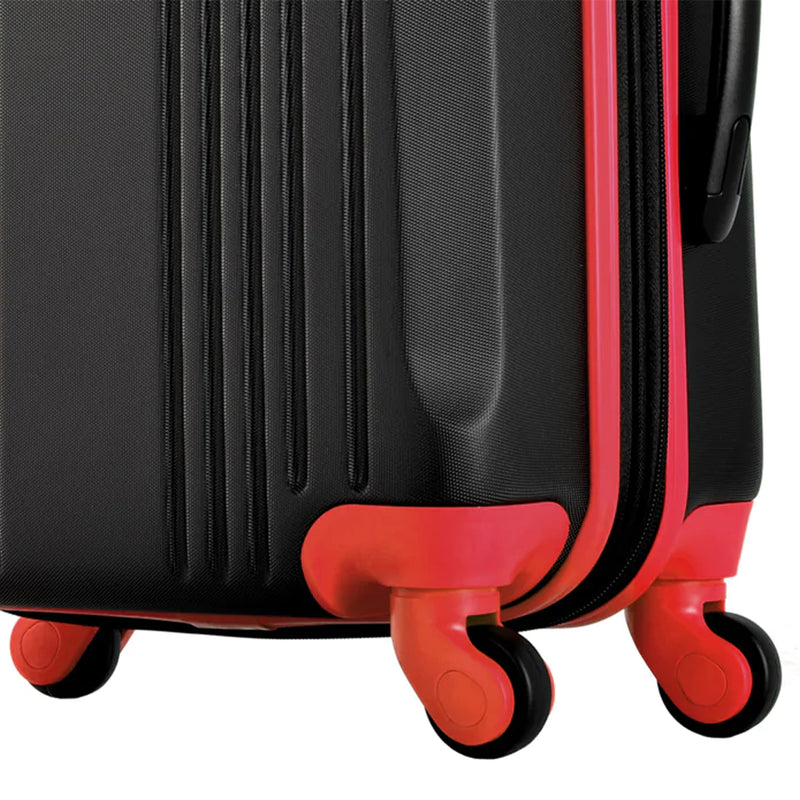 Olympia Apache II Hardcase 4 Wheel Spinner Suitcase 3Pc Luggage Set, Red (Used)