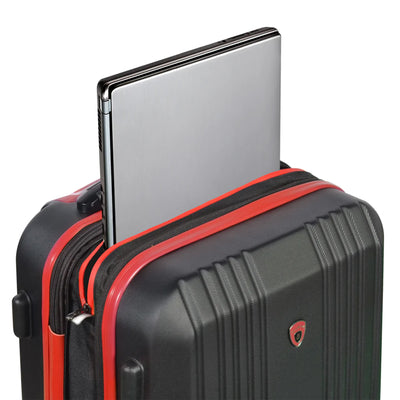 Olympia Apache II Hardcase 4 Wheel Spinner Suitcase 3Pc Luggage Set, Red (Used)