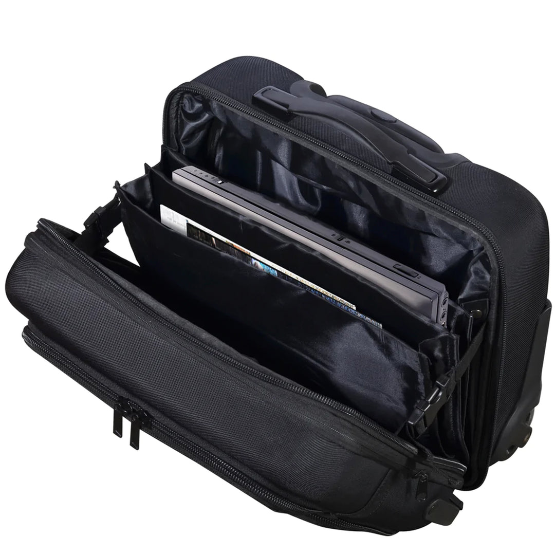 Olympia USA Elite 17" Deluxe Rolling Overnighter Business Case, Black (Used)