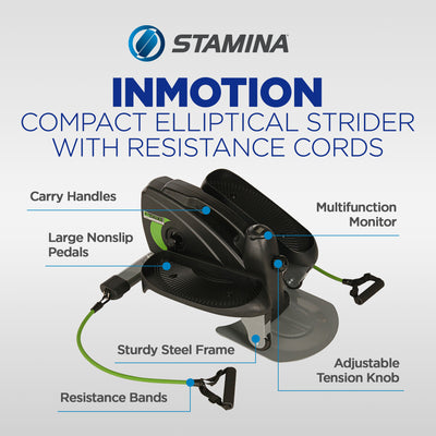 Stamina Inmotion Compact Full Body Workout Machine w/Resistance Cords (Open Box) - VMInnovations