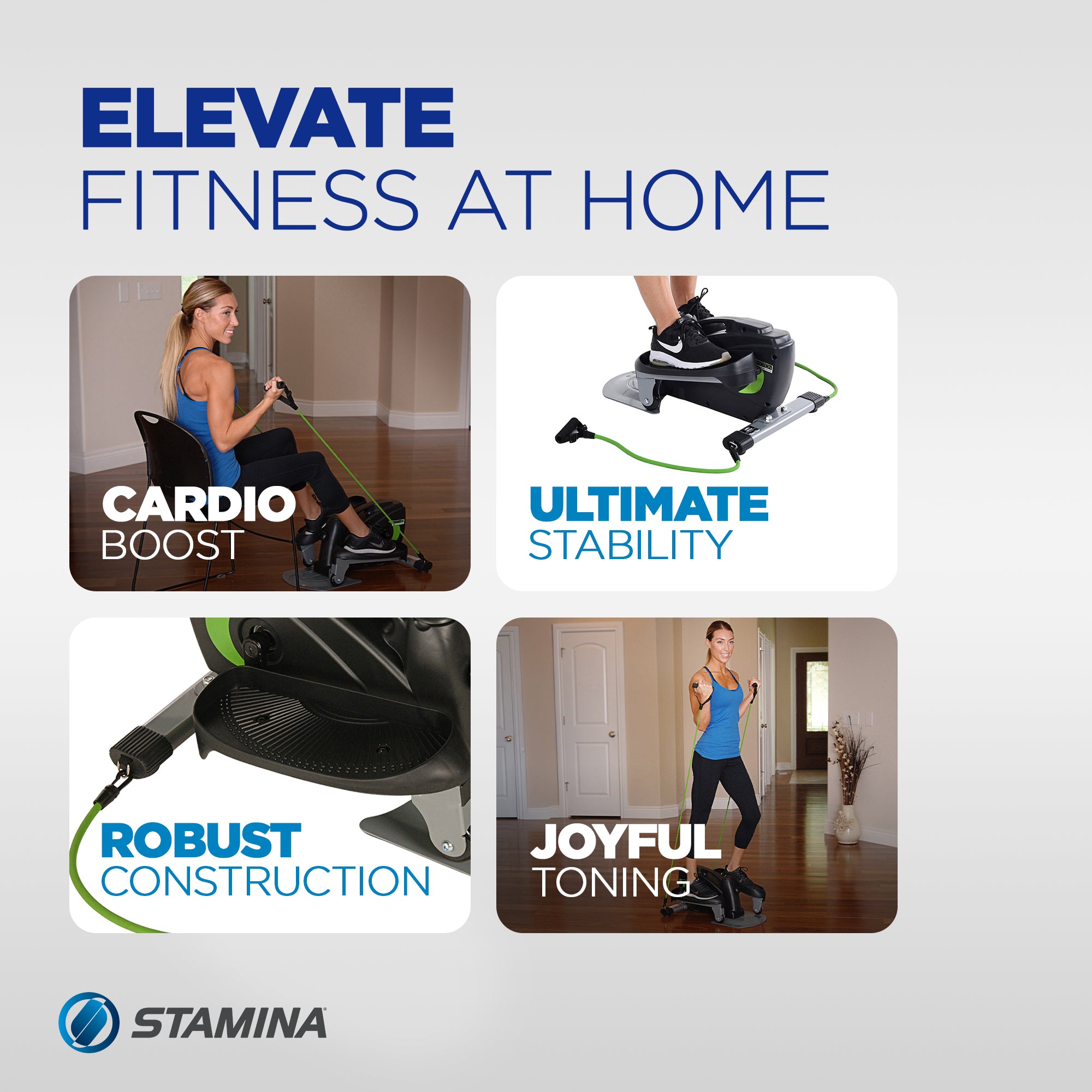 Stamina Inmotion Compact Full Body Workout Machine w/Resistance Cords (Open Box) - VMInnovations