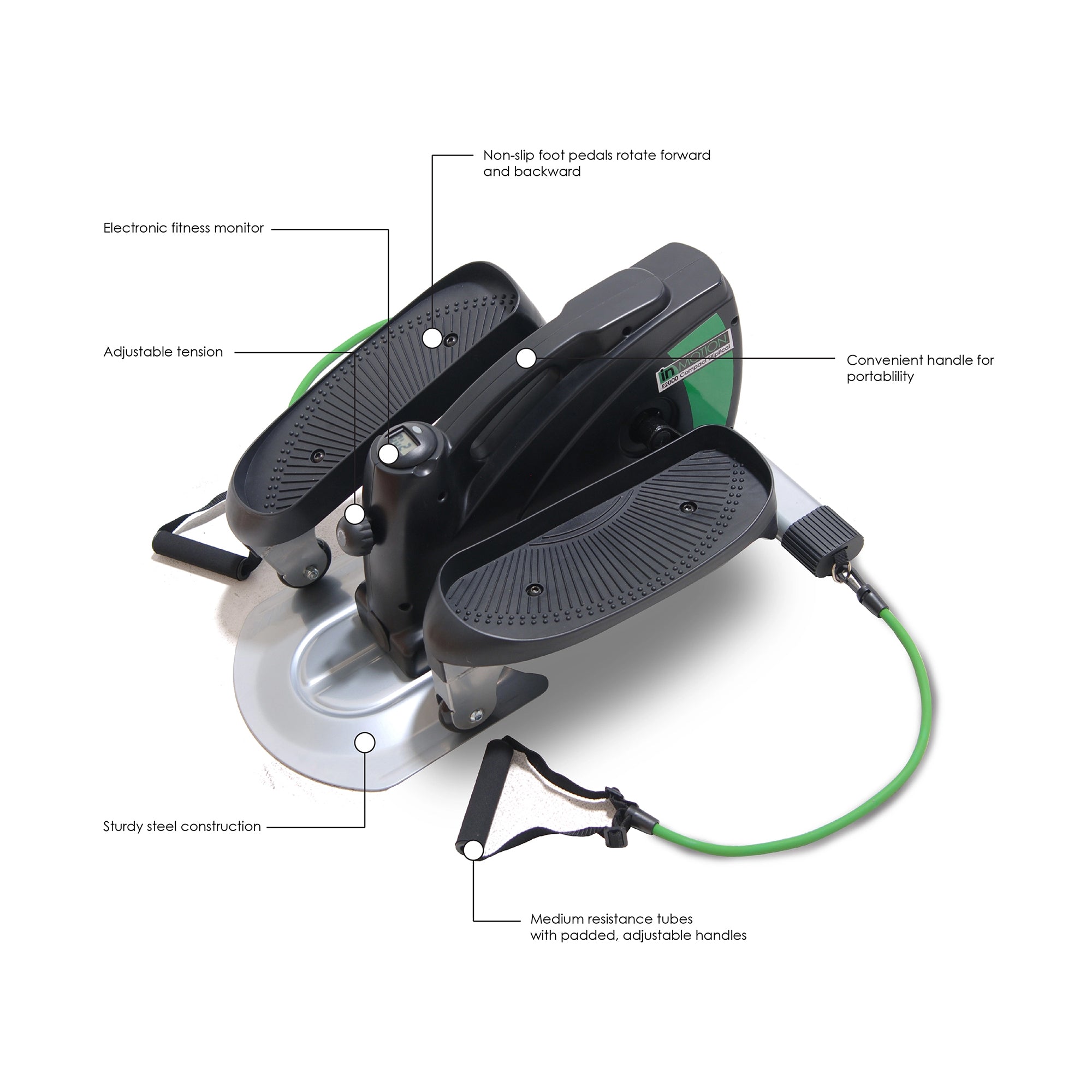 Stamina Inmotion Compact Full Body Workout Strider w/Resistance Cords(For Parts) - VMInnovations