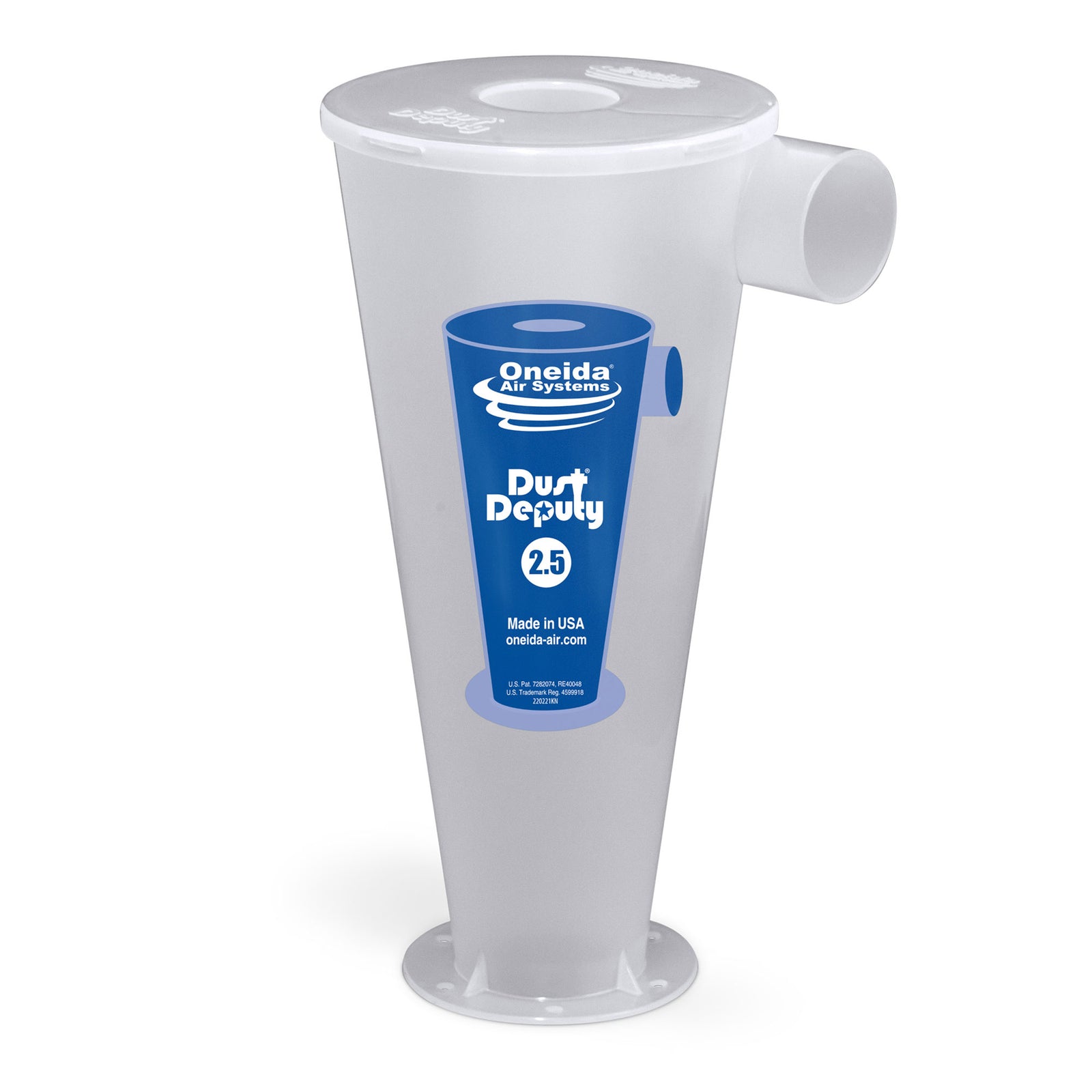 Oneida Air Systems Dust Deputy 2.5 DIY Cyclone Separator, Accessory Only, Clear - VMInnovations