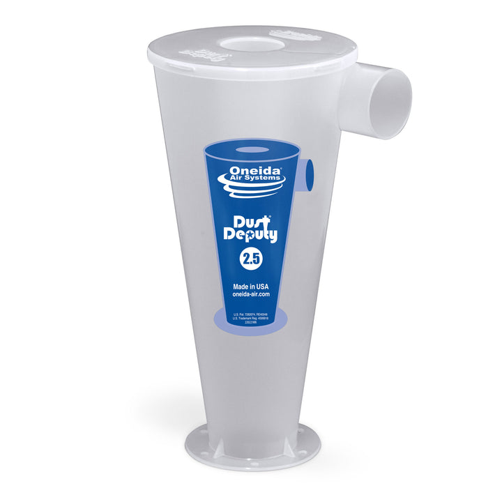 Oneida Air Systems Dust Deputy 2.5 DIY Separator, Accessory Only, Clear (Used)