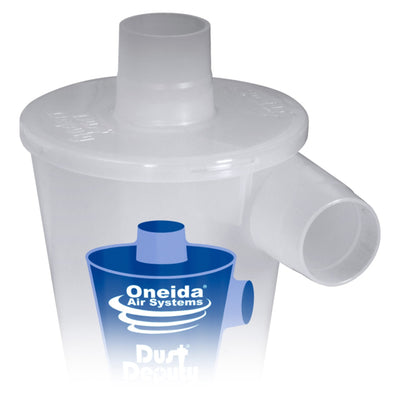 Oneida Air Systems Dust Deputy Plus Cyclone Separator for Shop Vacuum, Clear