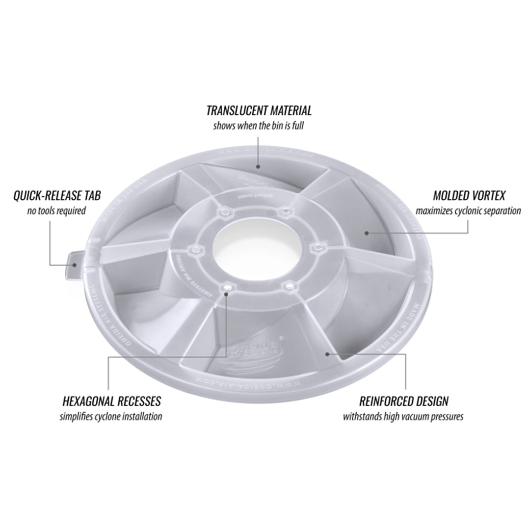 Air Systems Dust Deputy Plus Cyclone Separator for Shop Vacuum, Clear (Open Box)