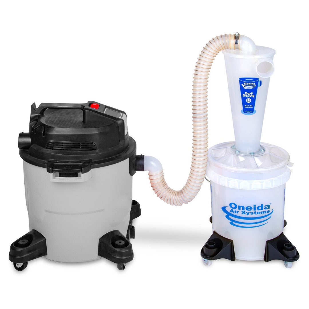 Oneida Air Systems Dust Deputy 2.5 Sturdy Deluxe All Clear Cyclone Separator Kit