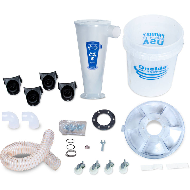 Oneida Air Systems Dust Deputy 2.5 Sturdy Deluxe All Clear Cyclone Separator Kit