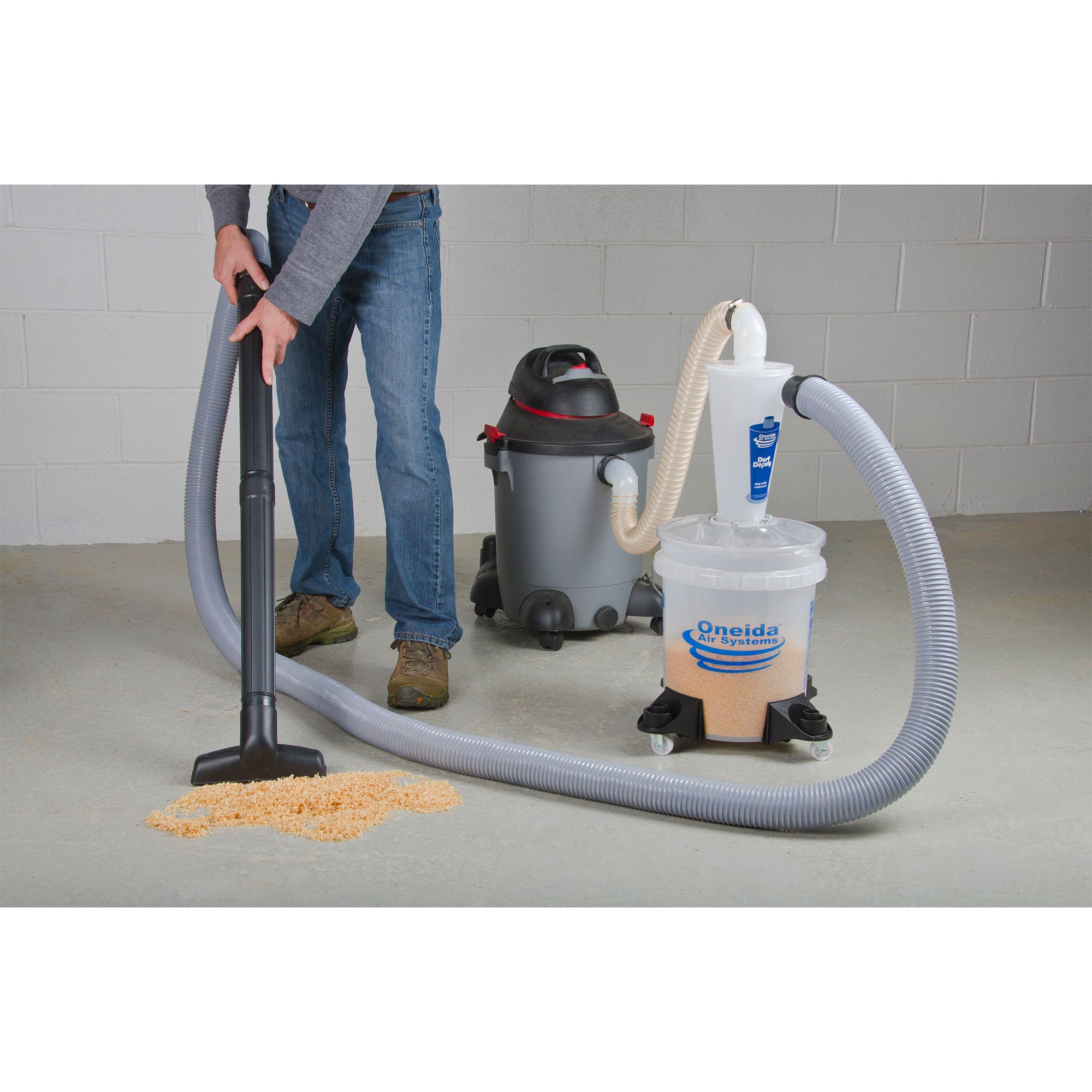 Oneida Air Systems Dust Deputy Deluxe All-Clear Separator Kit w/ Wheels (Used) - VMInnovations