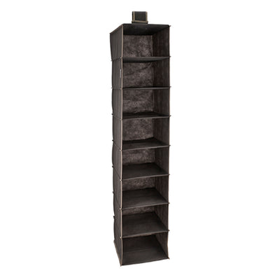8 Shelf Wire Hanging Closet Nonwoven Fabric Organizer, Brown (Used) - VMInnovations