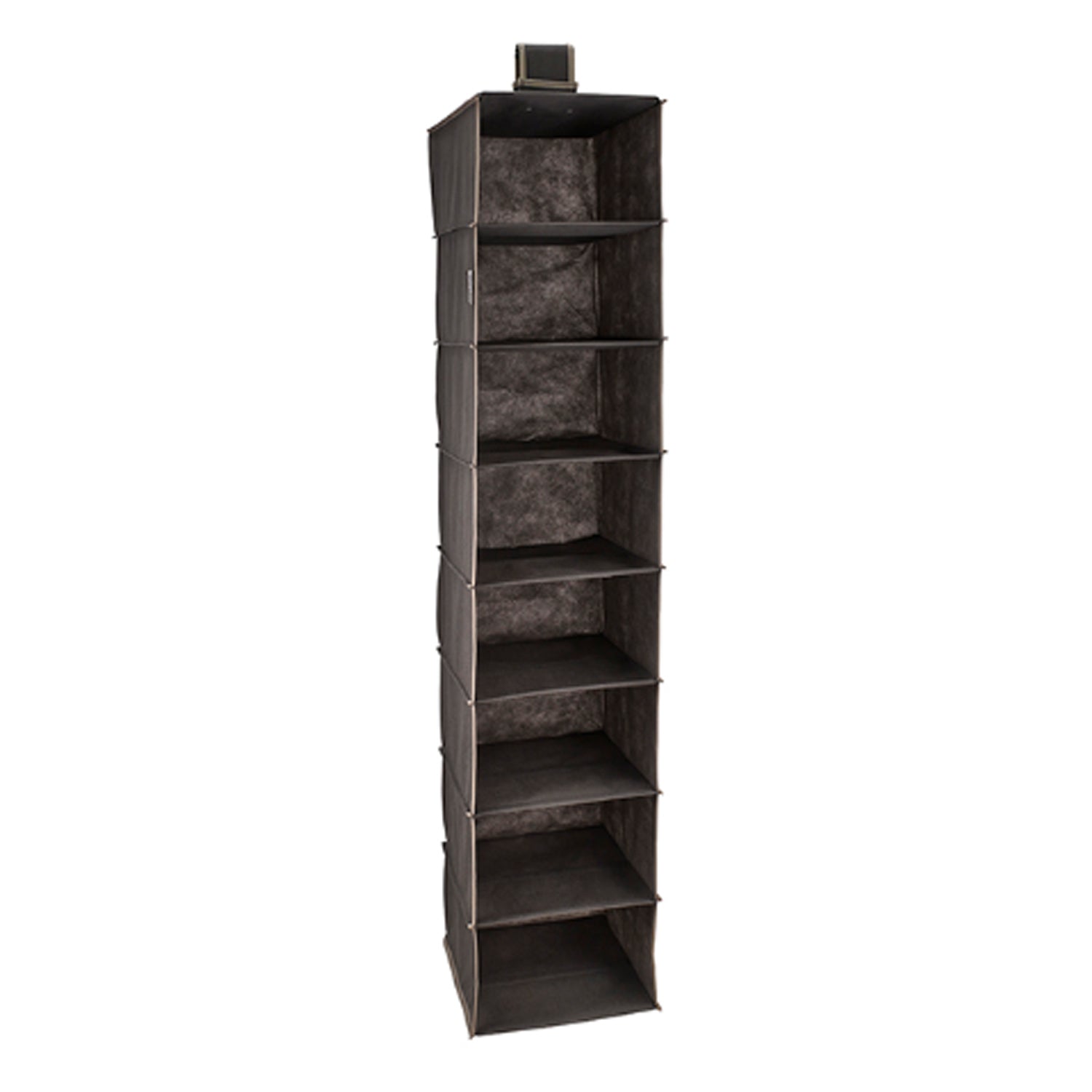 8 Shelf Wire Hanging Closet Nonwoven Fabric Organizer, Brown (Used) - VMInnovations