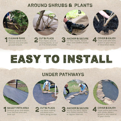 DeWitt 2 x 50 Ft All Natural Paper Mulch Garden Weed Barrier (16 Pk) (Open Box) - VMInnovations