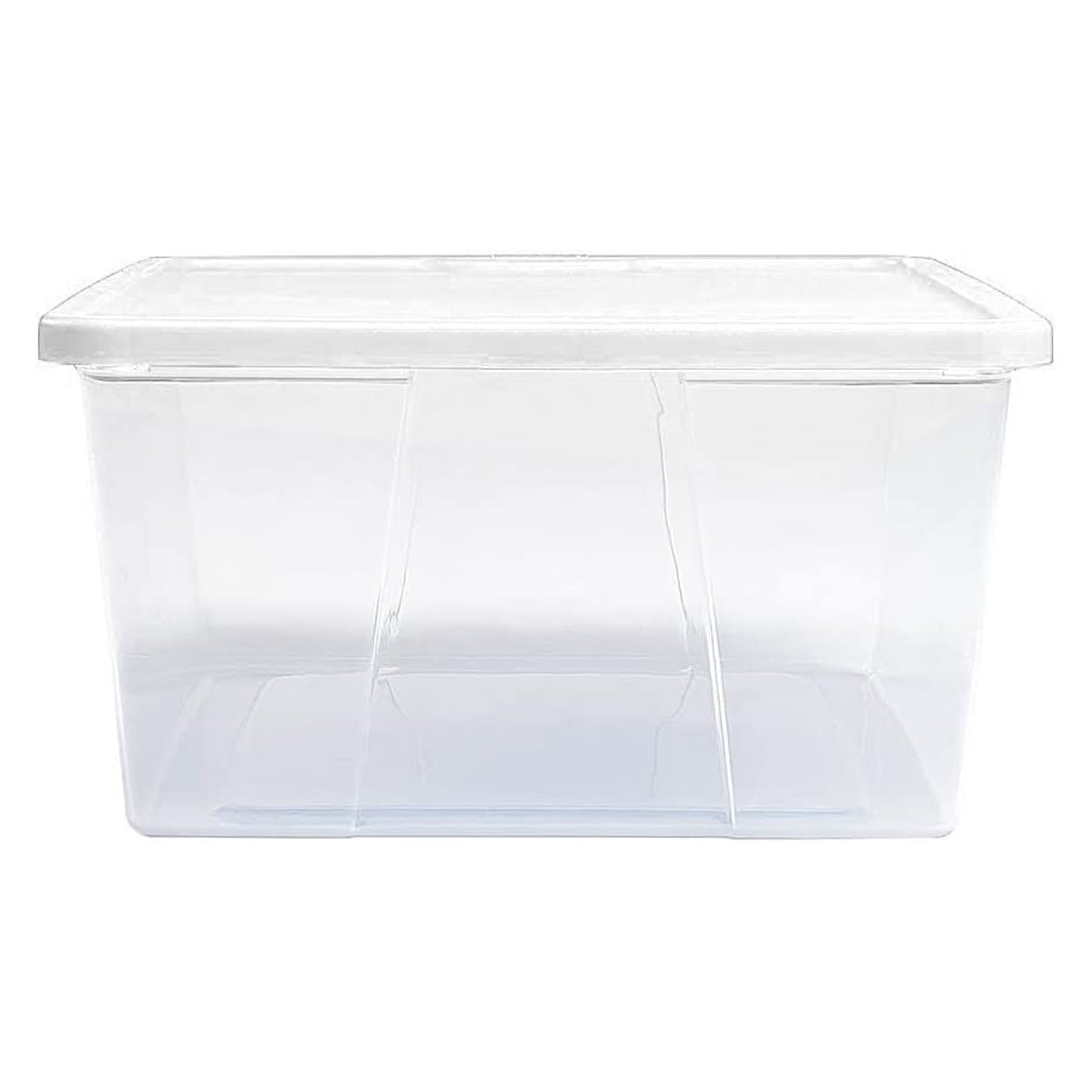 Homz 12 Qt Snaplock Clear Plastic Storage Bin with Secure Lid, 4 Pack (Used) - VMInnovations