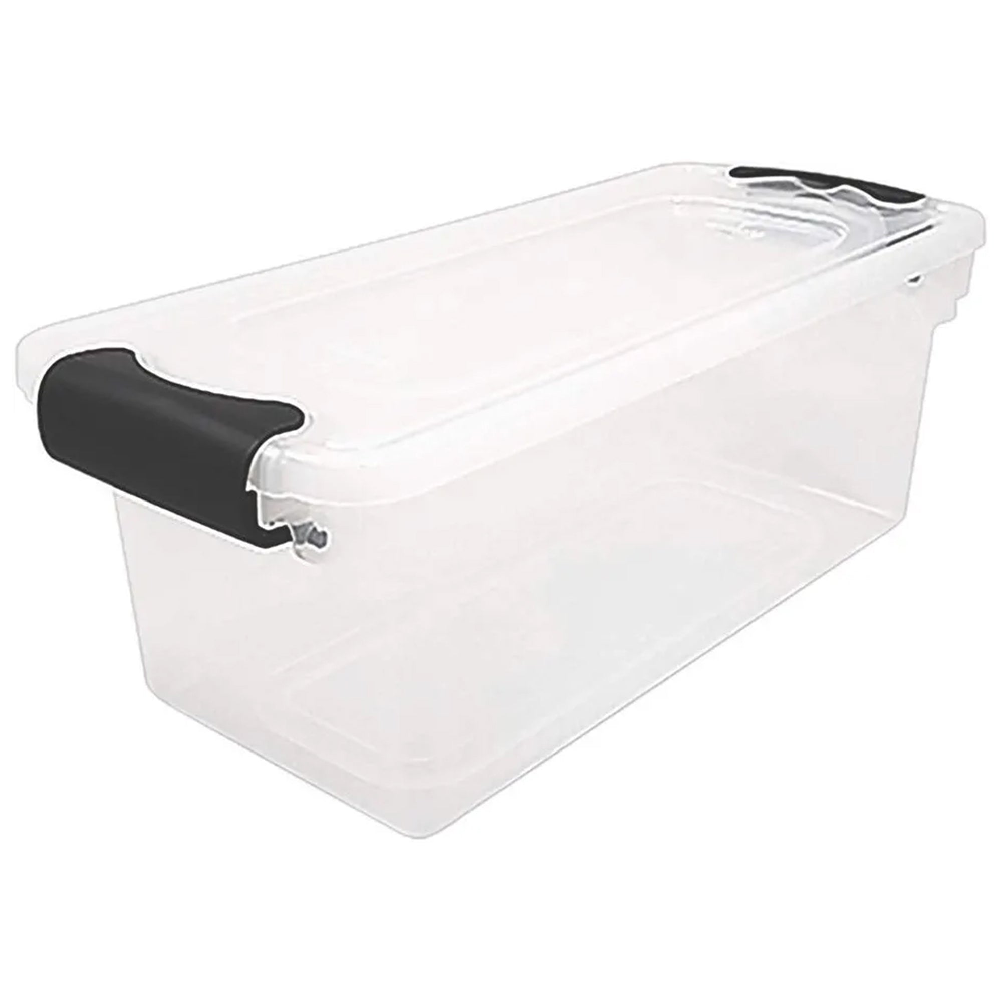 Homz 7.5 Qt Clear Storage Organizing Container Bins with Latching Lids, 10 Pack
