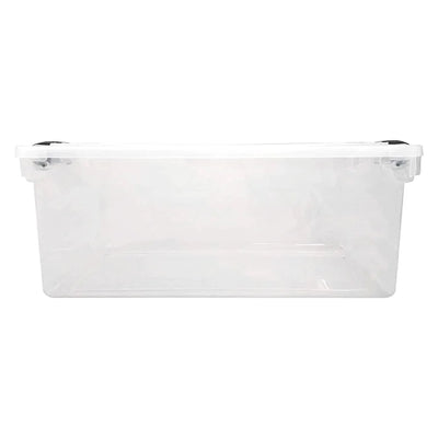Homz 64 Qt Multipurpose Stackable Storage Bin with Latching Lids, Clear (8 Pack) - VMInnovations