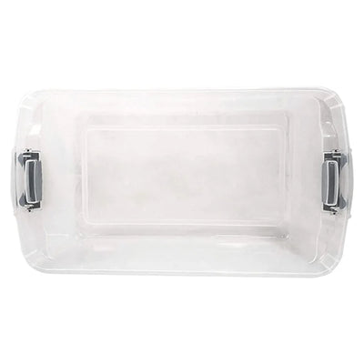 Homz 64 Qt Multipurpose Stackable Storage Bin with Latching Lids, Clear (8 Pack) - VMInnovations