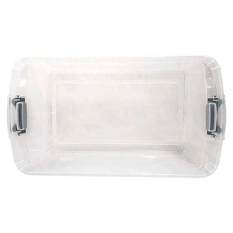 Homz 64 Qt Stackable Storage Bin with Latching Lids, Clear (2 Pack) (Used)