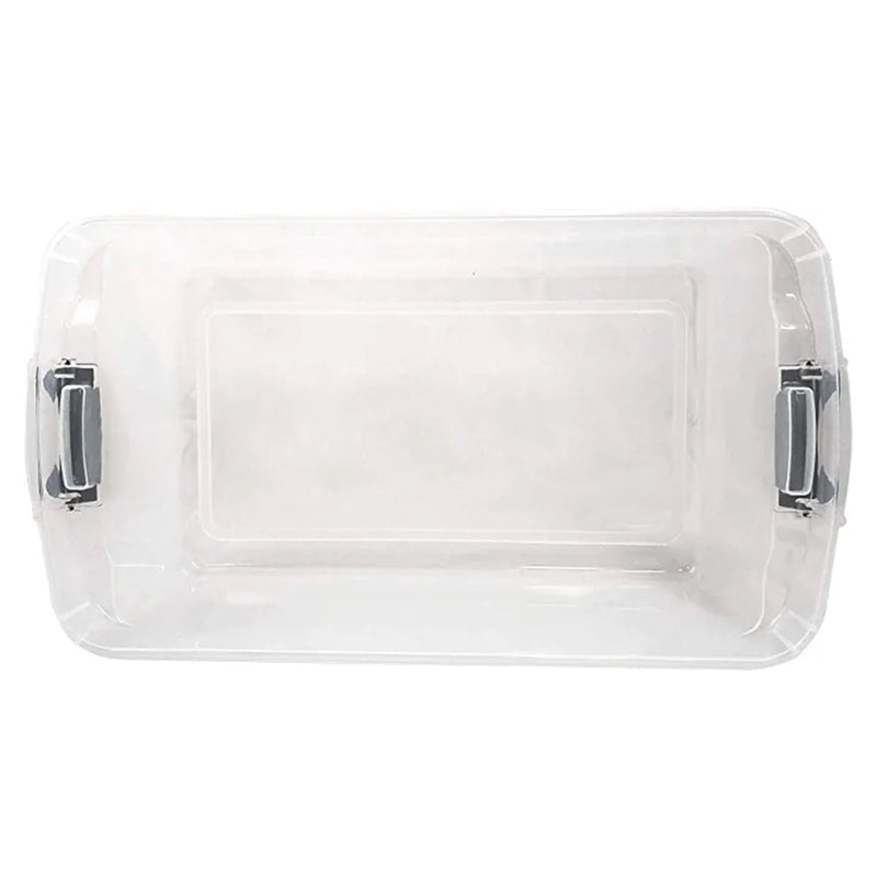 Homz 64 Qt Clear Storage Container w/Latching Lids, (2 Pack) (Open Box)