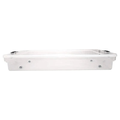 Homz 60 Quart Underbed Storage Container Bins w/Latching Lid, Clear(2pk)(Used) - VMInnovations