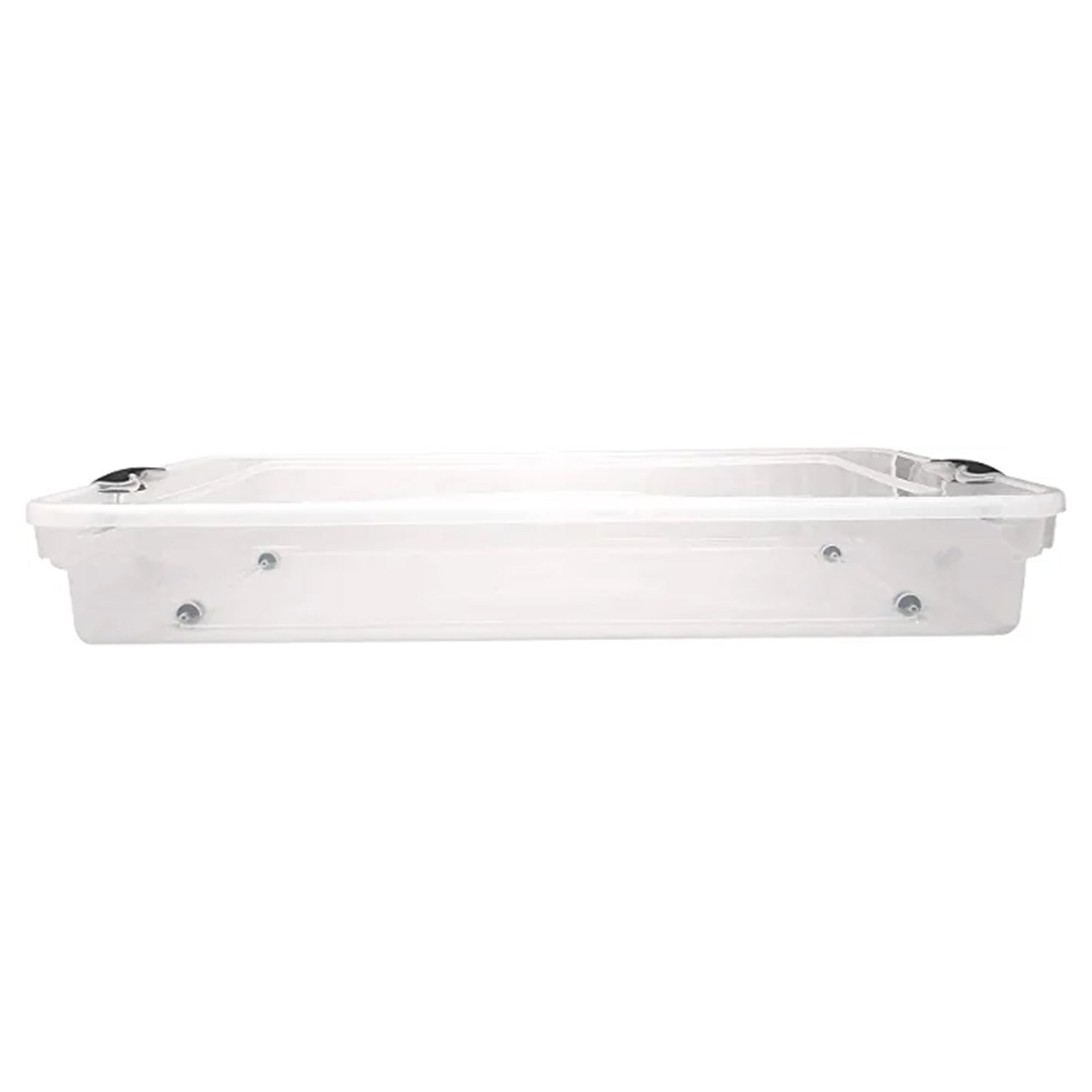 Homz 60 Quart Underbed Storage Container Bins w/Latching Lid, Clear(2pk)(Used) - VMInnovations