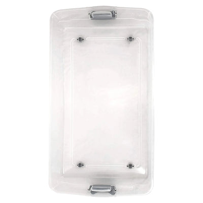 Homz 60 Quart Underbed Storage Container Bins w/Latching Lid, Clear(2pk)(Used)