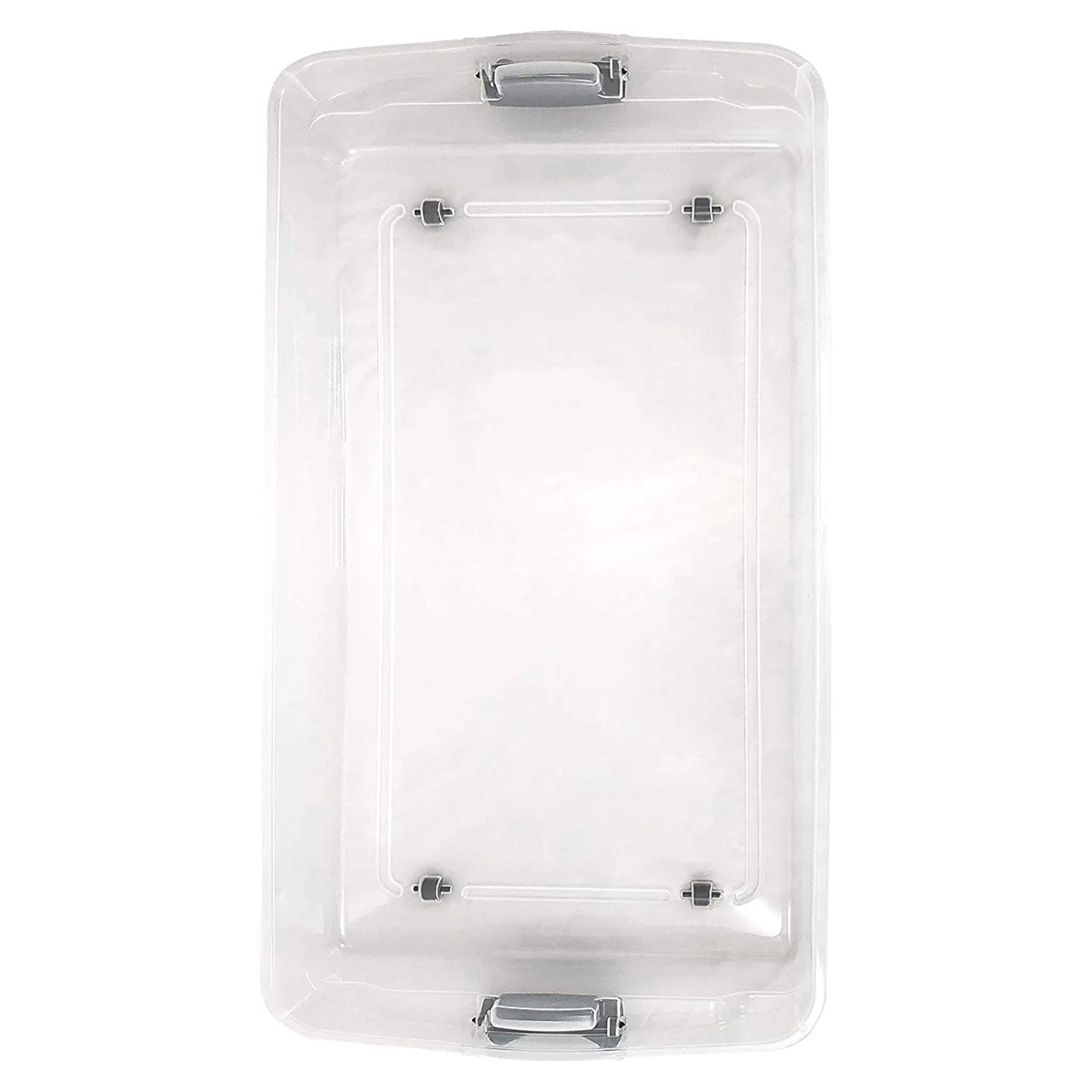 Homz 60 Quart Underbed Storage Container Bins w/Latching Lid, Clear(2pk)(Used) - VMInnovations