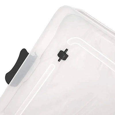 Homz 60 Quart Underbed Storage Container Bins w/Latching Lid, Clear(2pk)(Used) - VMInnovations